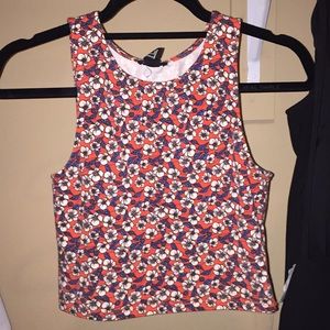 Forever 21 floral crop top